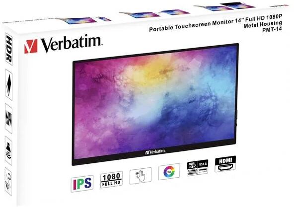 Product image not available for Verbatim 14" ferðasnertiskjár