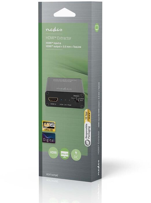 HDMI skiptibox f. TosLink úttengi