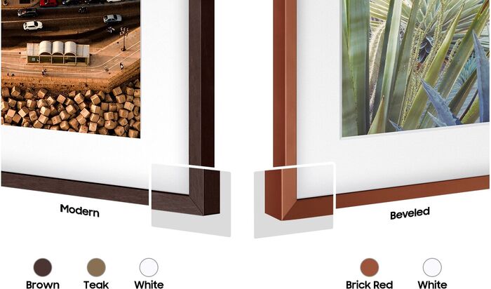 Samsung 50" The Frame rammi - Brúnn