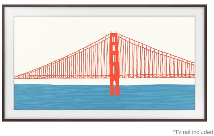 Samsung 55" The Frame rammi - Brúnn