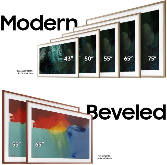 Samsung 75" The Frame rammi - Hvítur