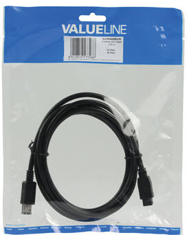Valueline Firewire snúra - 2,0 metrar