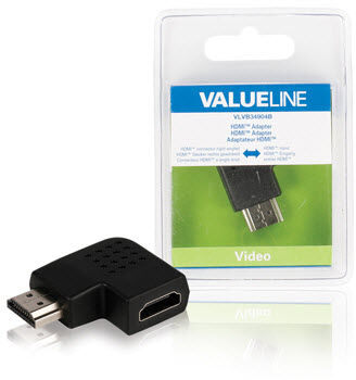 Valueline HDMI millistykki 90° hægri krókur