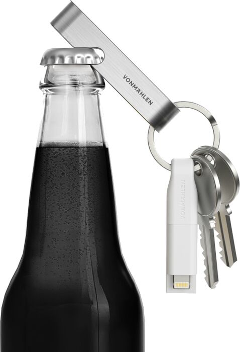 Vonmählen High Six AIO USB snúra og flöskuopnari - Hvít/Stál