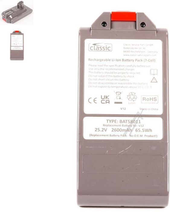 Dyson rafhlaða f. V12 Slim