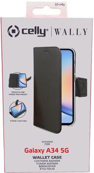 Celly Wally Samsung Galaxy A34 5G símaveski - Svart 