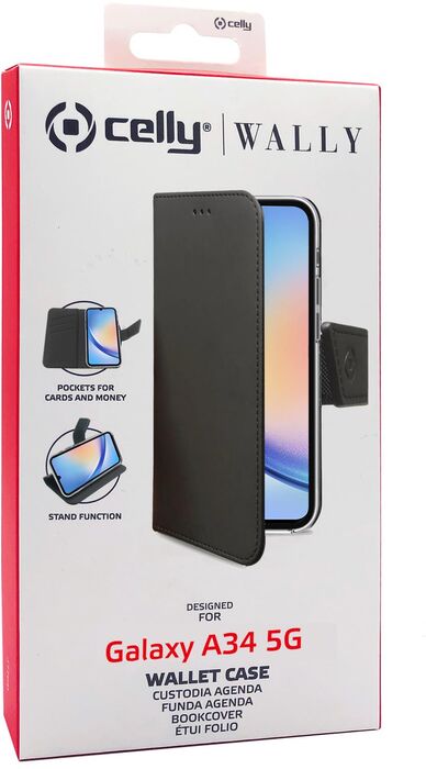 Celly Wally Samsung Galaxy A34 5G símaveski - Svart 