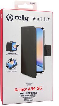 Celly Wally Samsung Galaxy A34 5G símaveski - Svart 