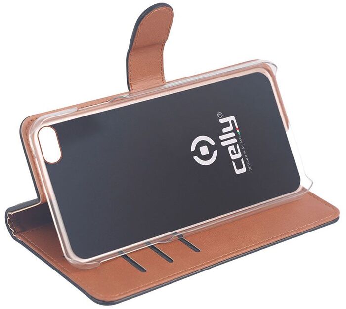 Celly Wally iPhone SE símaveski - Svart