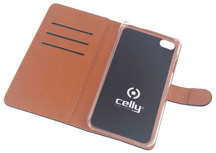 Celly Wally iPhone SE símaveski - Svart