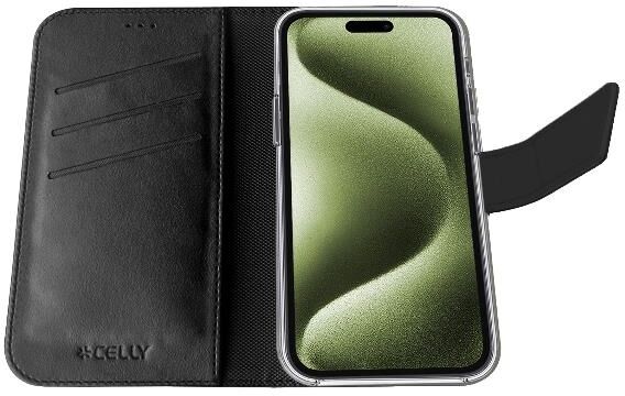 Celly Wally iPhone 17 Magsafe símaveski - Svart