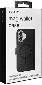 Celly Wally iPhone 17 Magsafe símaveski - Svart