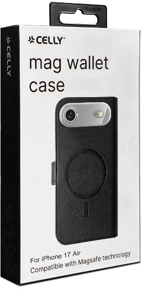 Celly Wally iPhone Air Magsafe símaveski - Svart