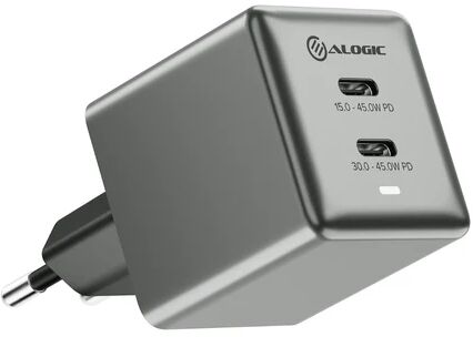 Alogic 45 W 2x USB-C hleðslukló - Grá