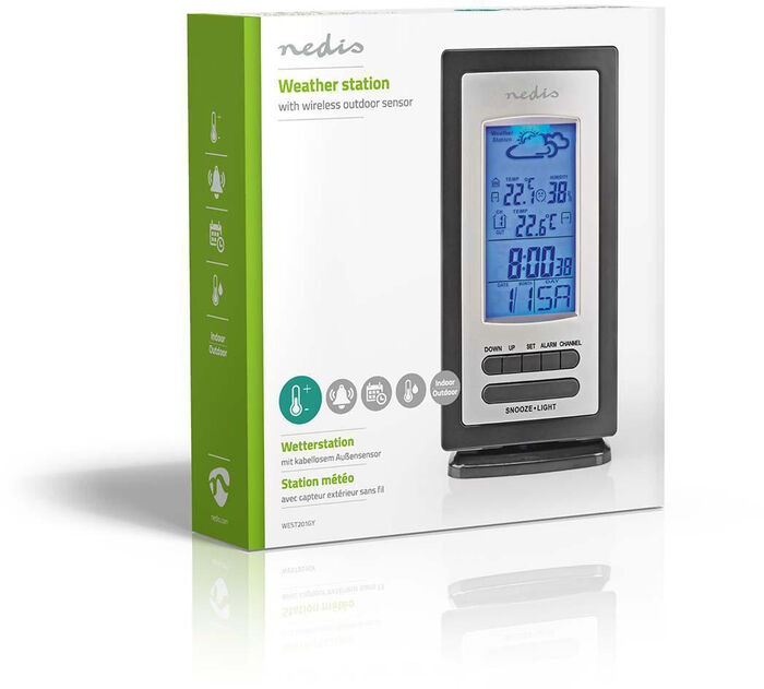 Nedis veðurstöð með rakamæli