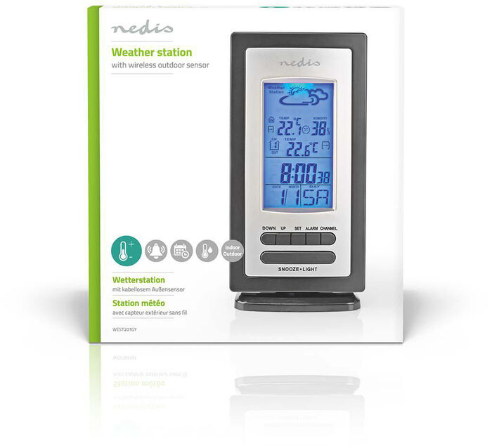 Nedis veðurstöð með rakamæli