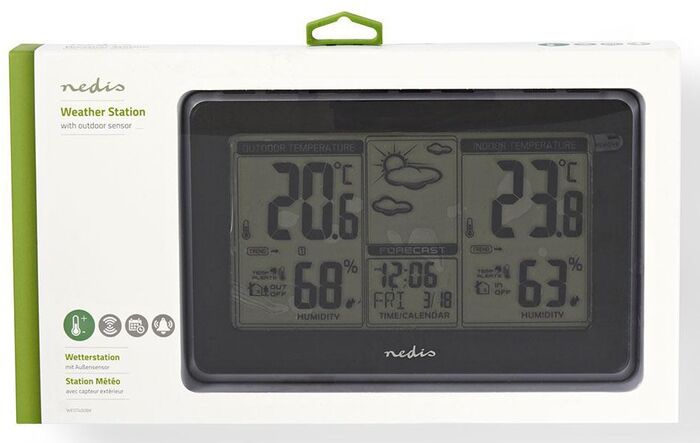 Nedis þráðlaus veðurstöð - Innan/utandyra