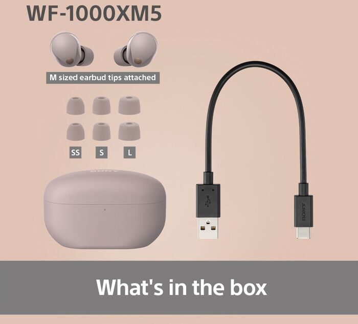Sony WF-1000XM5 heyrnartól - Smokey bleik
