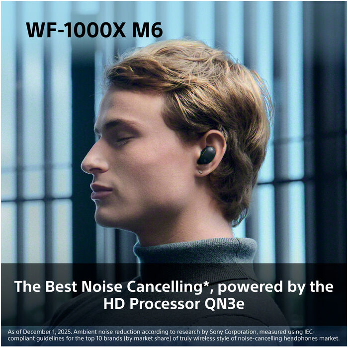 Sony WF-1000XM6 heyrnartól - Svört