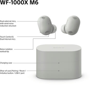 Sony WF-1000XM6 heyrnartól - Silfur