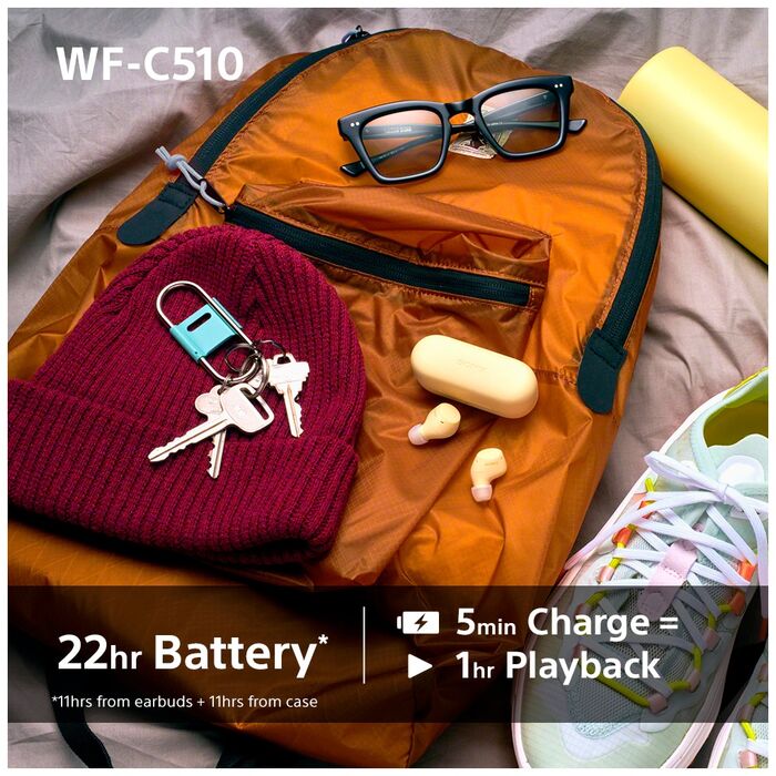 Sony WF-C510 þráðlaus heyrnartól - Blá