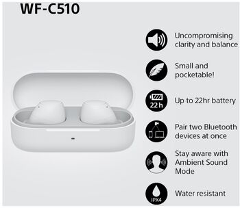 Sony WF-C510 þráðlaus heyrnartól - Hvít