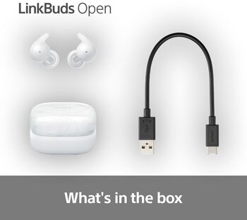 Sony LinkBuds Open þráðlaus heyrnartól - Hvít