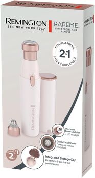 Remington BareMe 2-í-1 andlitsrakvél - Bleik