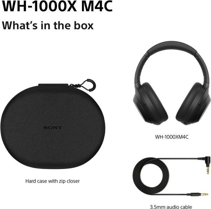 Sony WH-1000XM4C þráðlaus heyrnartól - Silfruð