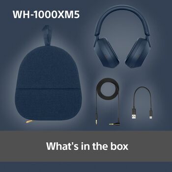 Sony WH-1000XM5 þráðlaus heyrnartól - Blá