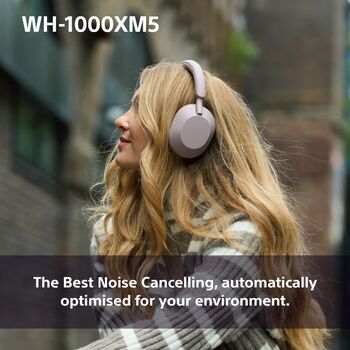Sony WH-1000XM5 þráðlaus heyrnartól - Bleik