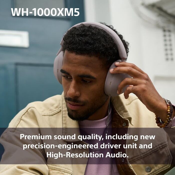 Sony WH-1000XM5 þráðlaus heyrnartól - Bleik