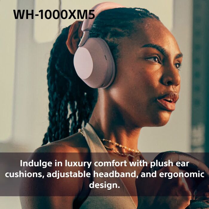 Sony WH-1000XM5 þráðlaus heyrnartól - Bleik