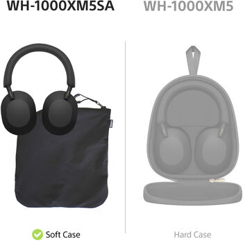 Sony WH-1000XM5 heyrnartól Soft Case Edition - Svört