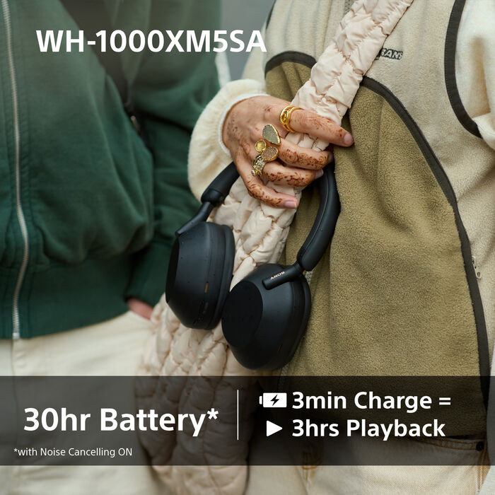 Sony WH-1000XM5 heyrnartól Soft Case Edition - Svört