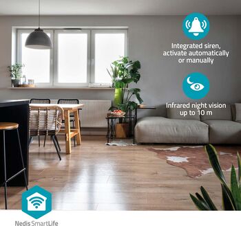 Nedis SmartLife öryggismyndavél 3MP - Hvít