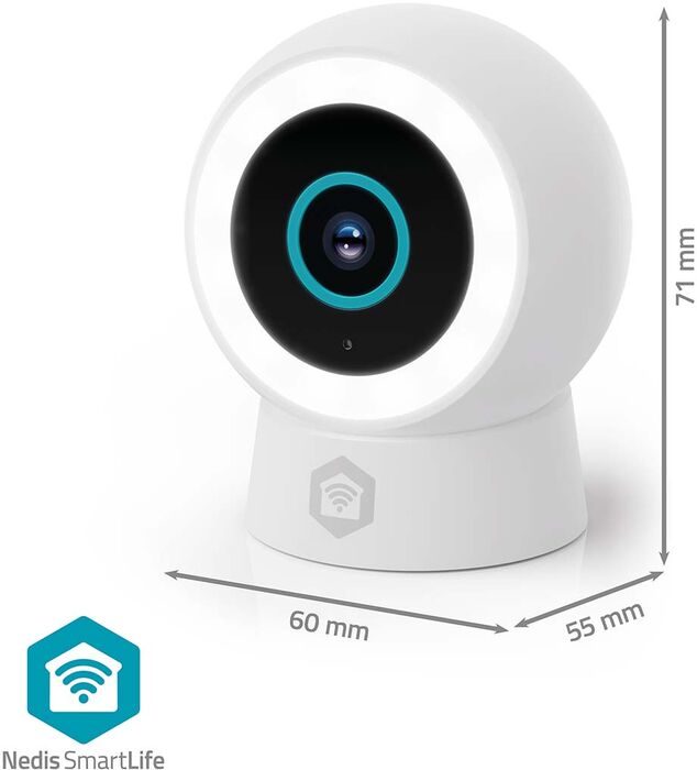 Nedis útiöryggismyndavél m. ljósi Full HD - Hvít