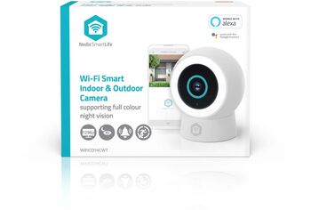 Nedis útiöryggismyndavél m. ljósi Full HD - Hvít