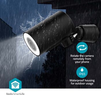 Nedis útiöryggismyndavél m. ljósi 4K