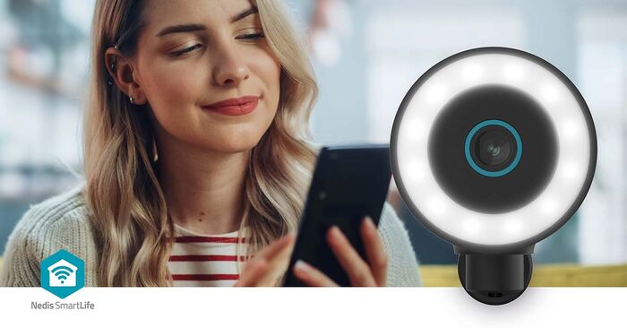 Nedis útiöryggismyndavél m. ljósi 4K