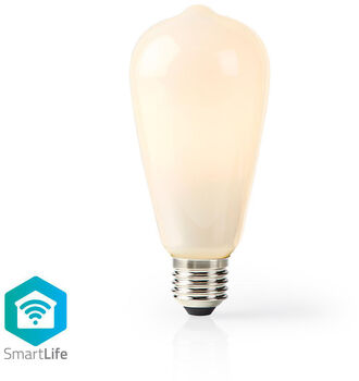 Nedis hvít snjallpera - 5W E27 ST64