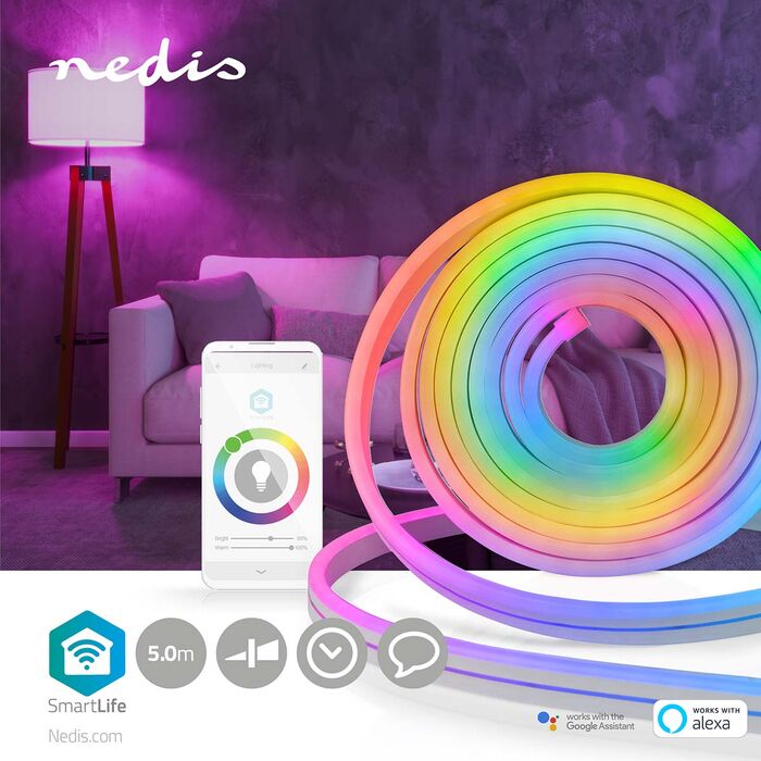 Nedis SmartLife RGB LED Neon borði - 5m