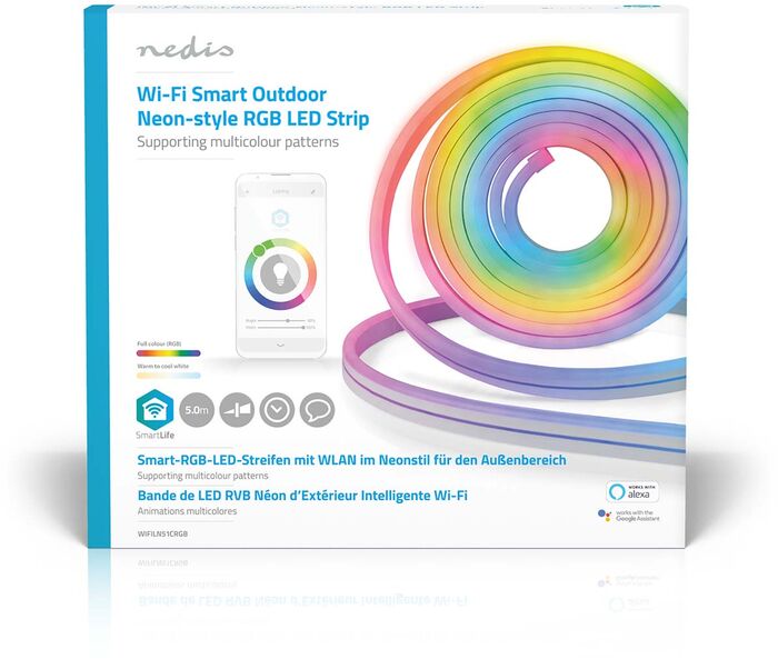 Nedis SmartLife RGB LED Neon borði - 5m