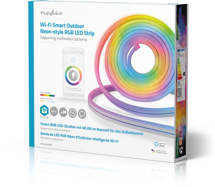 Nedis SmartLife RGB LED Neon borði - 5m