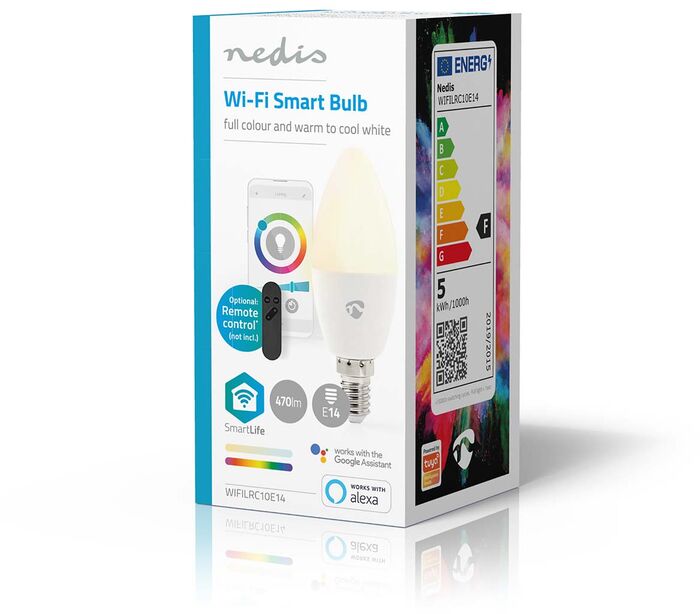 Nedis RGB snjallpera - E14