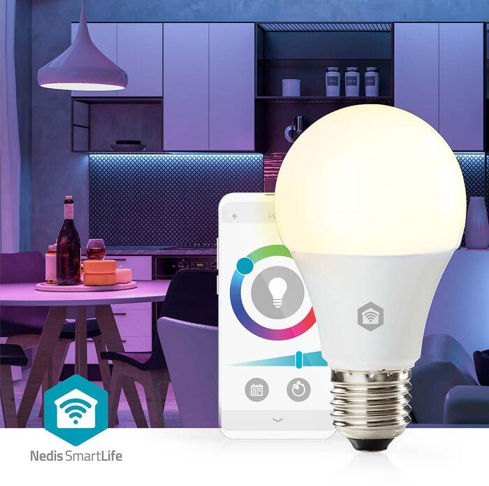 Nedis RGB snjallpera - E27