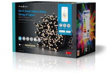 Nedis SmartLife LED snjallsería - 400 ljós, 20 m