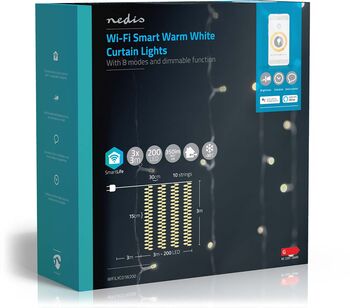 Nedis grýlukerti snjöll ljósasería - 3m