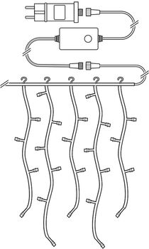Nedis grýlukerti snjöll ljósasería - 3m