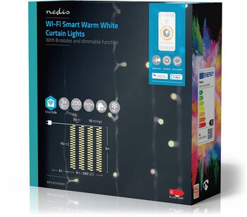 Nedis grýlukerti snjöll ljósasería - 3m